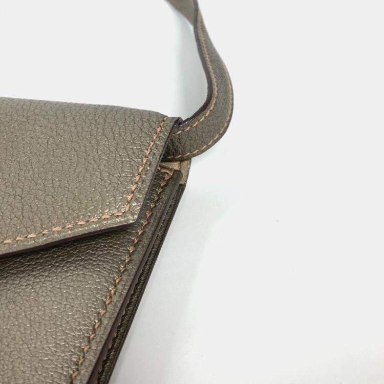 Pre Owned Hermes 2005 Envelope Shoulder Handbag Bag Accessory Pouch Chevre Gold