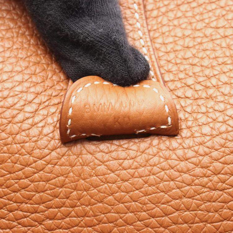 Pre Owned Hermes Evelyne III TPM Brown Leather Shoulder Bags