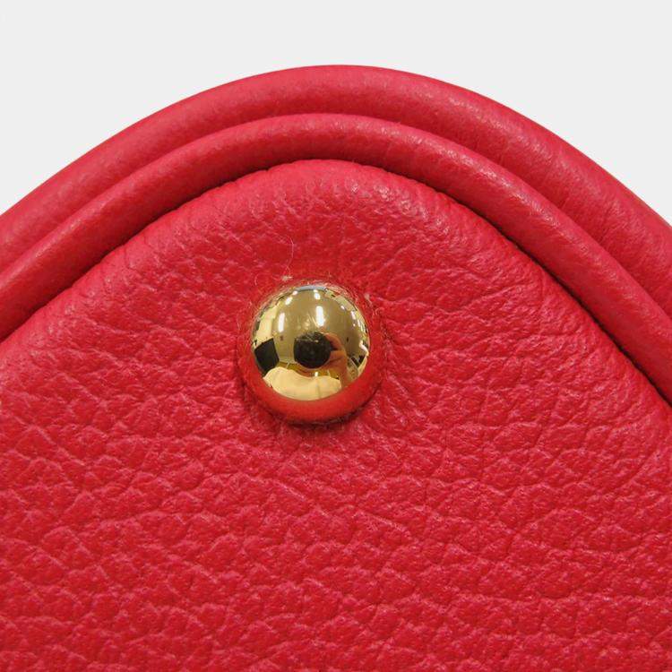 Pre Owned Hermes Bolide 1923 Mini Rouge Ladue Evercolor Bag