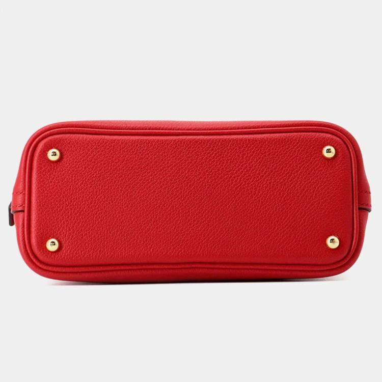 Pre Owned Hermes Bolide 1923 Mini Rouge Ladue Evercolor Bag