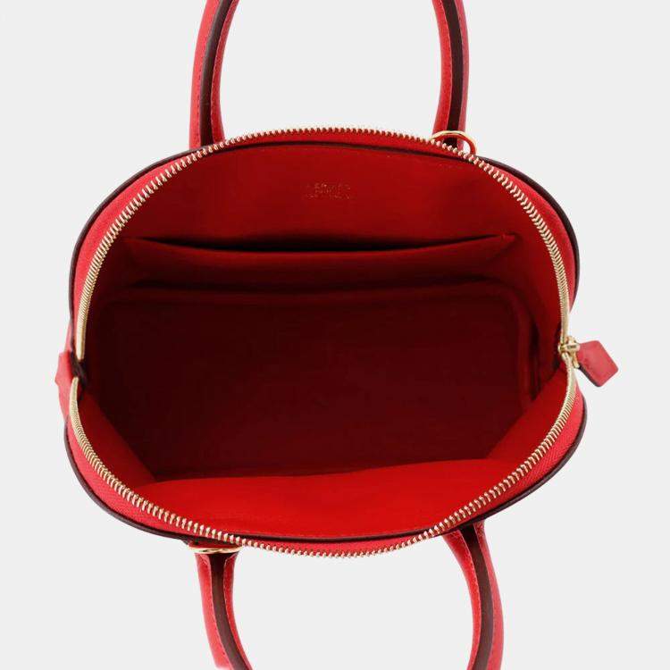 Pre Owned Hermes Bolide 1923 Mini Rouge Ladue Evercolor Bag