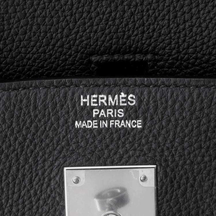 Pre Owned Hermes Birkin 40 Black Togo Leather Bag 