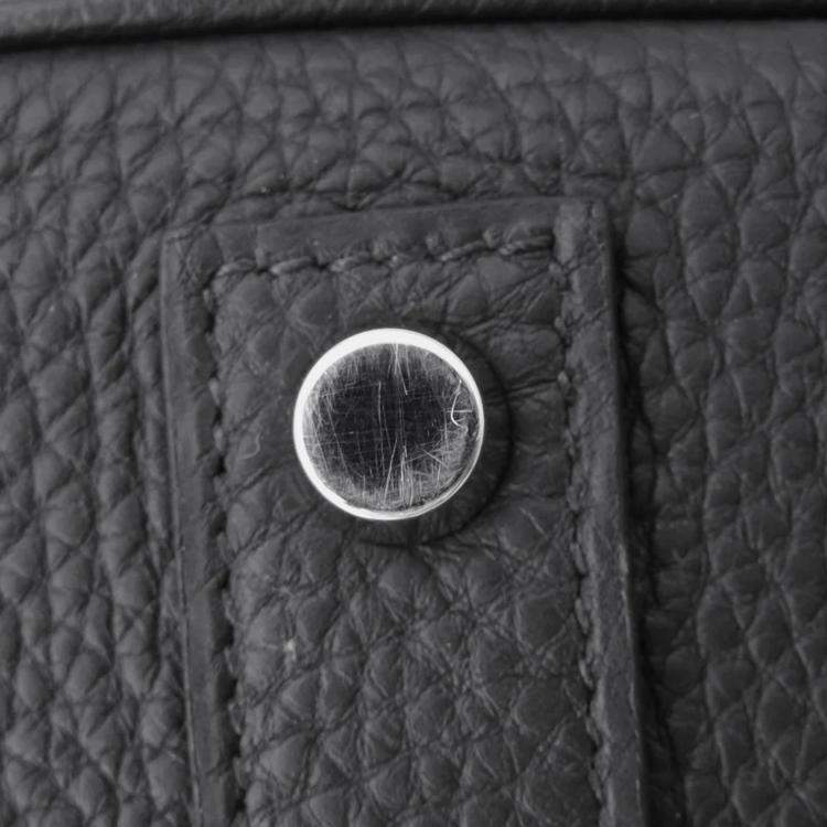 Pre Owned Hermes Birkin 40 Black Togo Leather Bag 