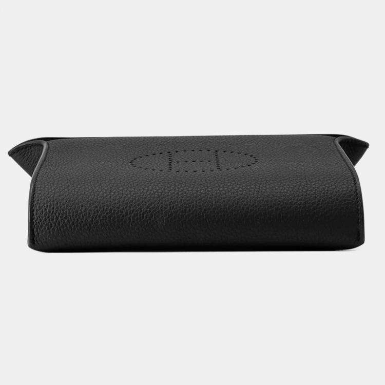 Pre Owned Hermes Videpoches Black Togo Leather Bag