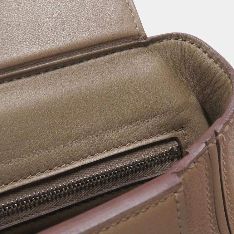Pre Owned Hermes 24/24 Sac Van Quatre Mini Etoupe Swift Leather Evercolor Bag