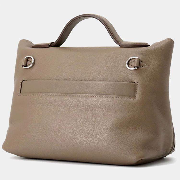 Pre Owned Hermes 24/24 Sac Van Quatre Mini Etoupe Swift Leather Evercolor Bag