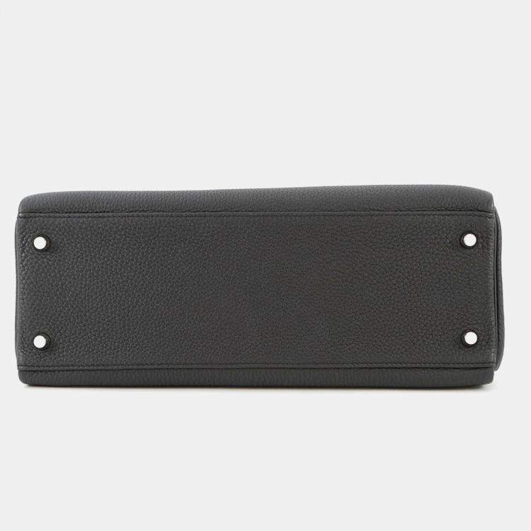 Pre Owned Hermes Kelly Retourne 32 Black Togo Leather Bag