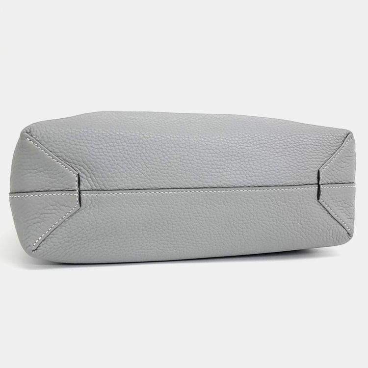 Pre Owned Hermes De Bleusance Small Grey Leather Bag