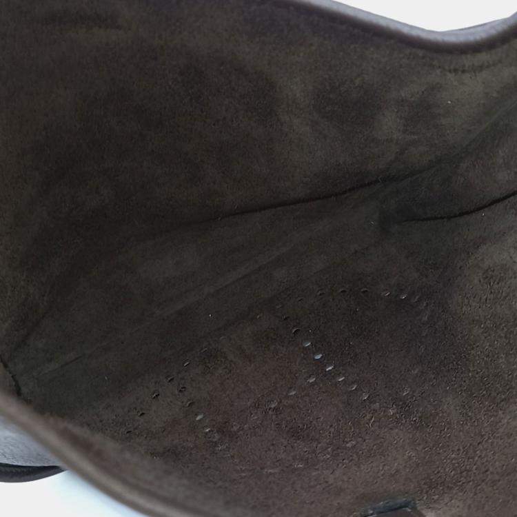 Pre Owned Hermes Evelyn 29 Brown Leather Bag 