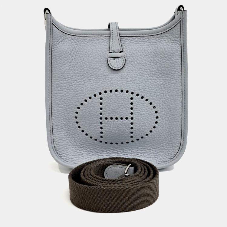 Pre Owned Hermes Grey Leather Evelyn 16