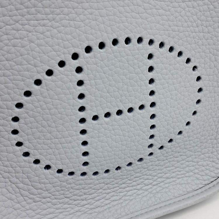 Pre Owned Hermes Grey Leather Evelyn 16