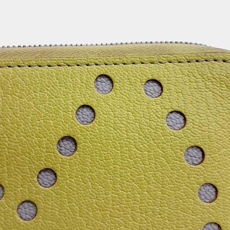 Pre Owned Hermes Yellow Leather long wallet
