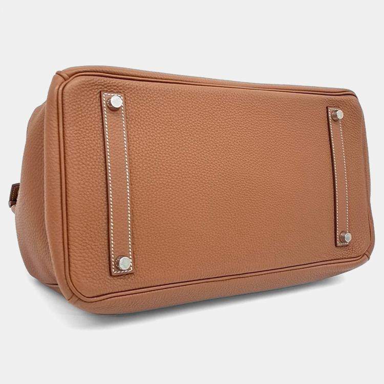 Pre Owned Hermes Birkin 35 Brown Leather Bag