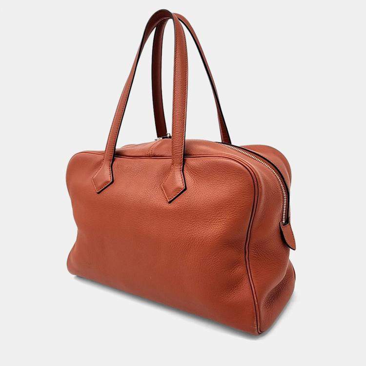 Pre Owned Hermes Brown Leather Victoria 2