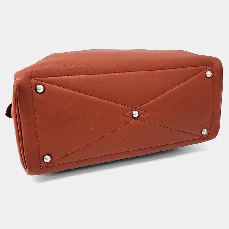 Pre Owned Hermes Brown Leather Victoria 2