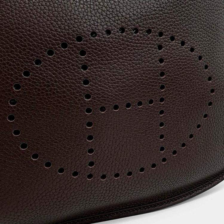Pre Owned Hermes Brown Leather Evelyn 29