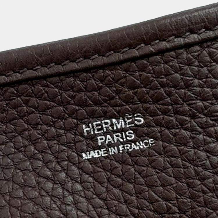 Pre Owned Hermes Brown Leather Evelyn 29