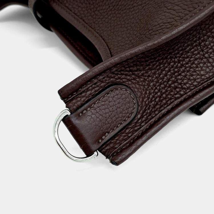 Pre Owned Hermes Brown Leather Evelyn 29