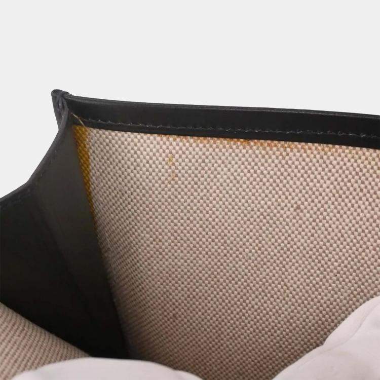 Pre Owned Hermes Black Box Calf Jige PM Clutch Bag