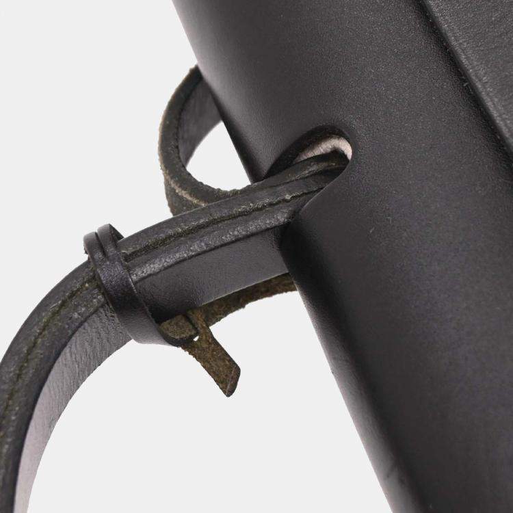 Pre Owned Hermes Black Natrural Toile GM Officier Herbag PM 2 in 1 Handbag