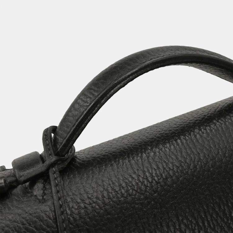 Pre Owned Hermes Sac a Depeches 38 Black Ardennes Handbag