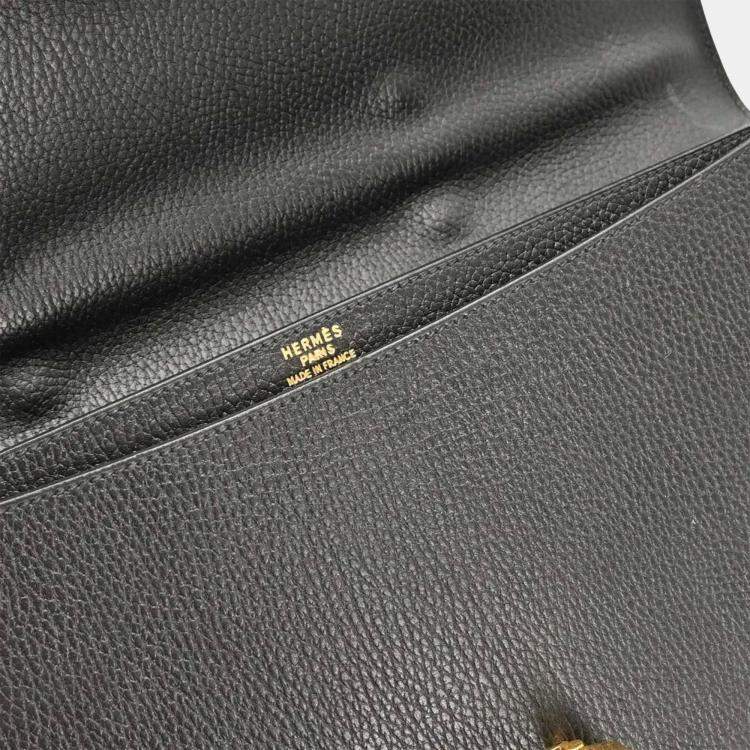 Pre Owned Hermes Sac a Depeches 38 Black Ardennes Handbag