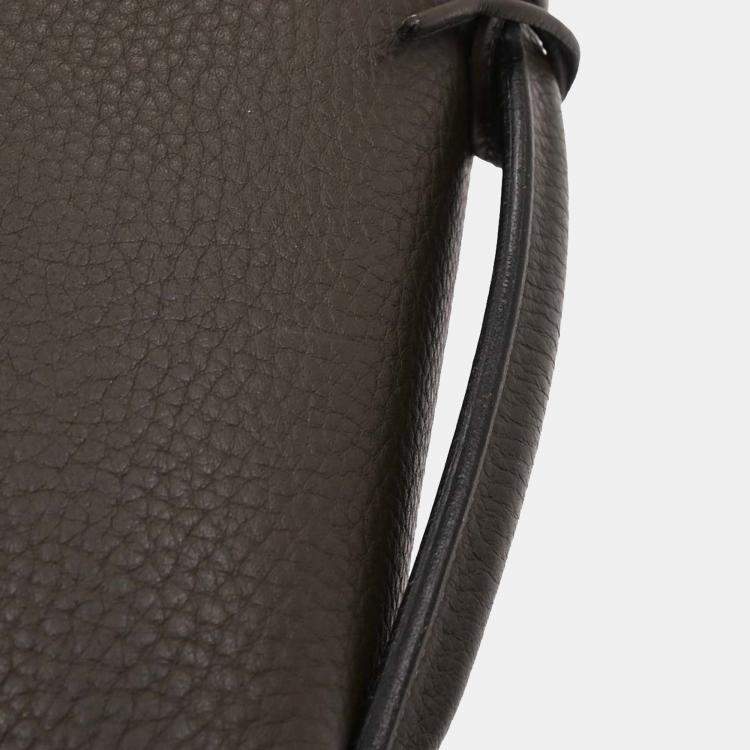 Pre Owned Hermes Sac a Depeches Vert Gris Taurillon Clemence Handbag