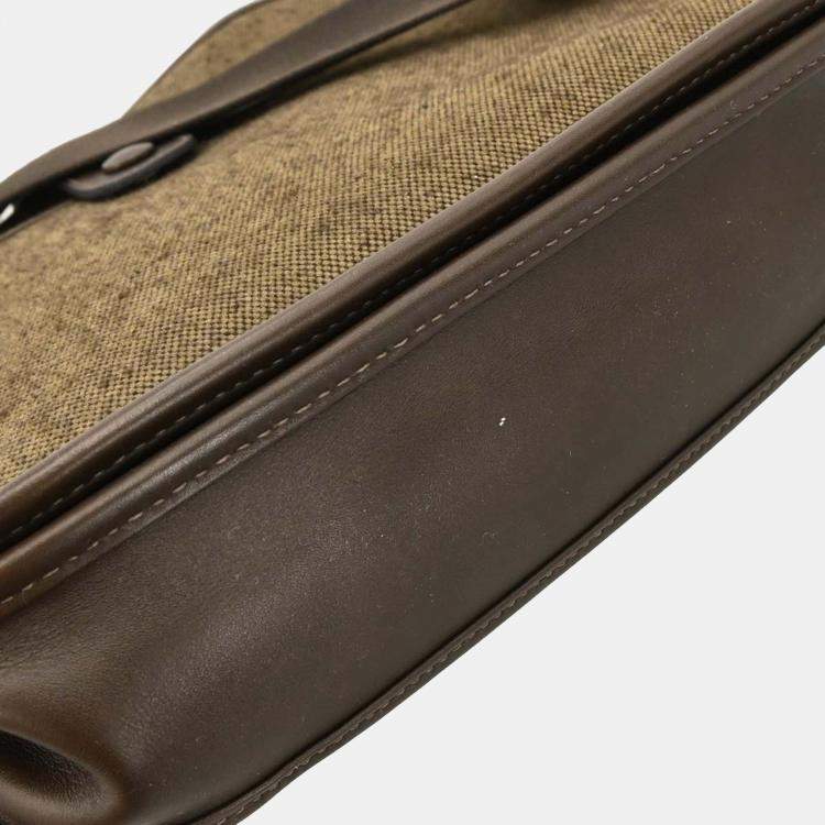 Pre Owned Hermes Evelyne 2 29 Ebene Toile H Chamonix Shoulder Bag PM
