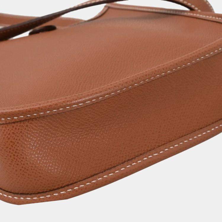 Pre Owned Hermes Cognac Epsom Evelyne TPM Shoulder Bag