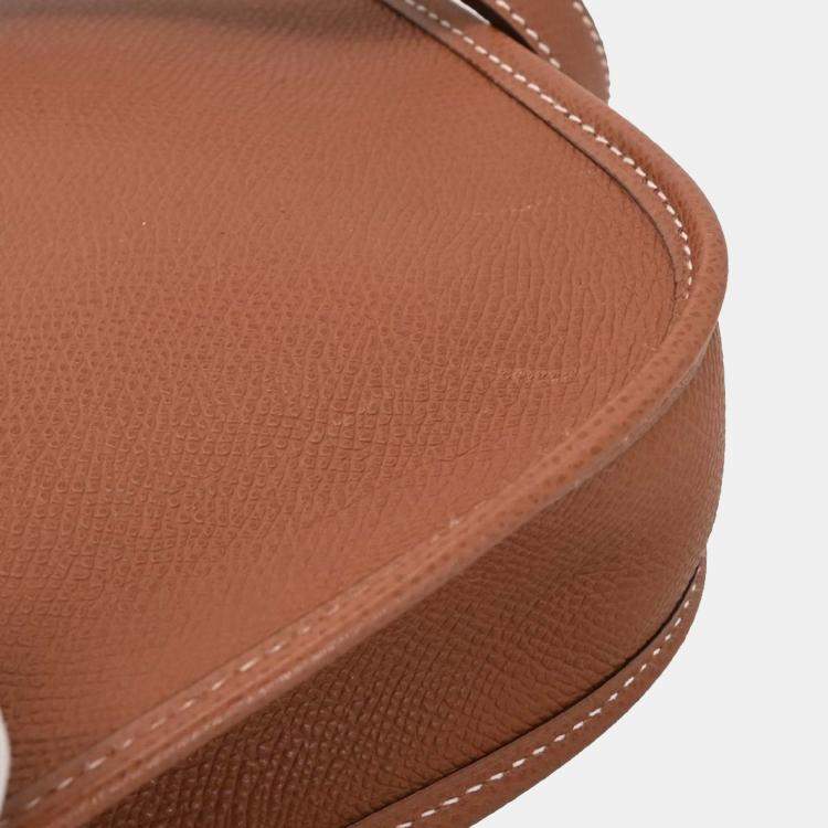 Pre Owned Hermes Cognac Epsom Evelyne TPM Shoulder Bag