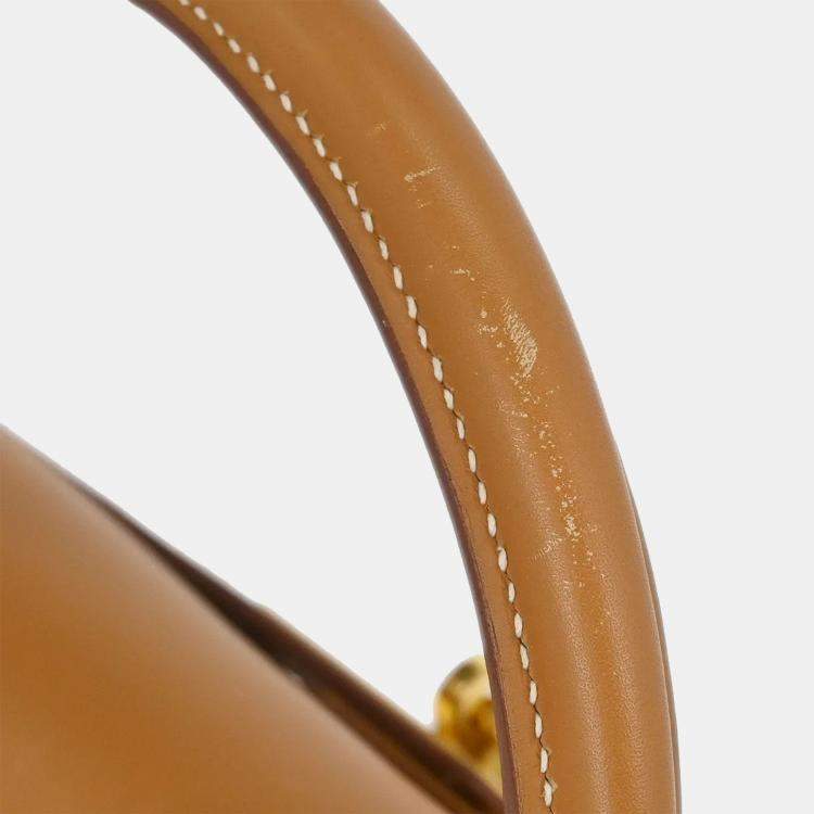 Pre Owned Hermes Natural Vache Kelly 32 Sellier Handbag