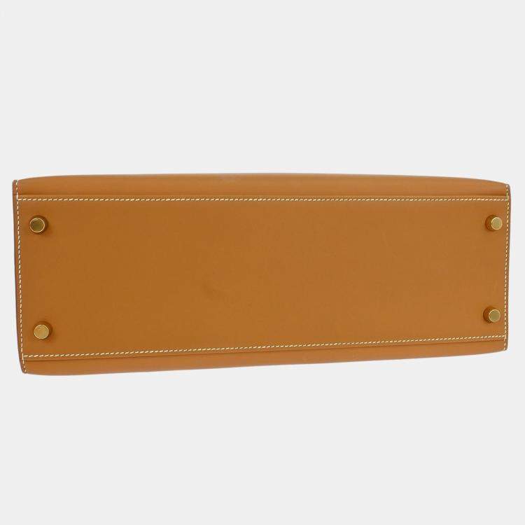 Pre Owned Hermes Natural Vache Kelly 32 Sellier Handbag