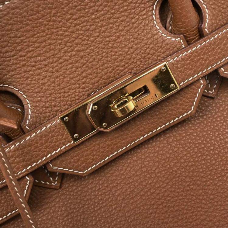 Pre Owned Hermes Gold Togo Birkin 35 Handbag