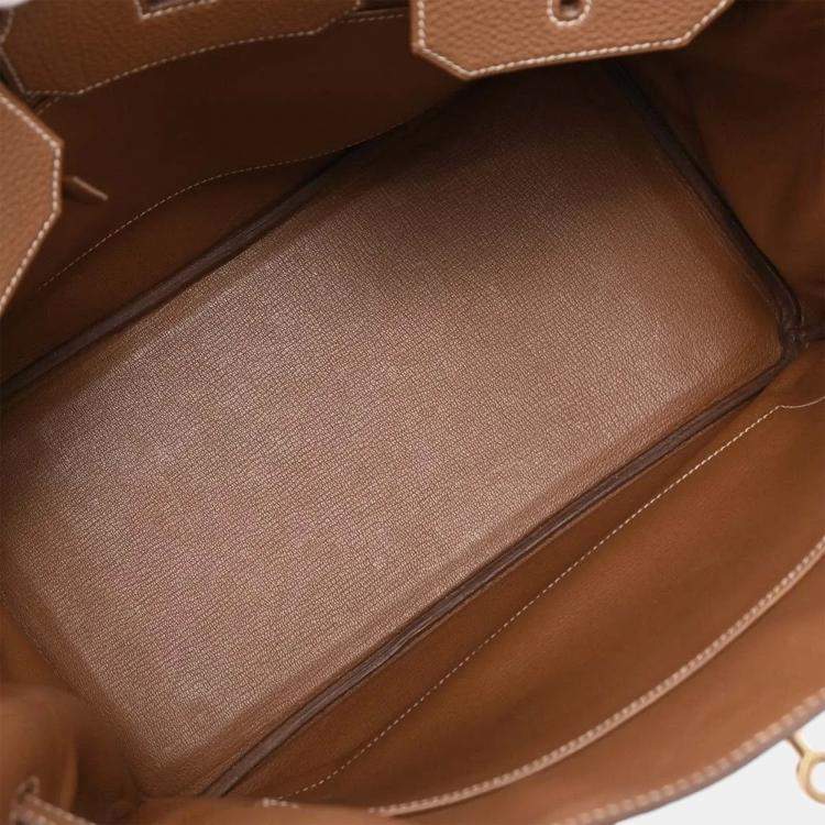 Pre Owned Hermes Gold Togo Birkin 35 Handbag