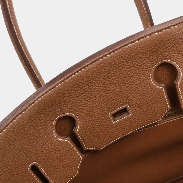 Pre Owned Hermes Gold Togo Birkin 35 Handbag