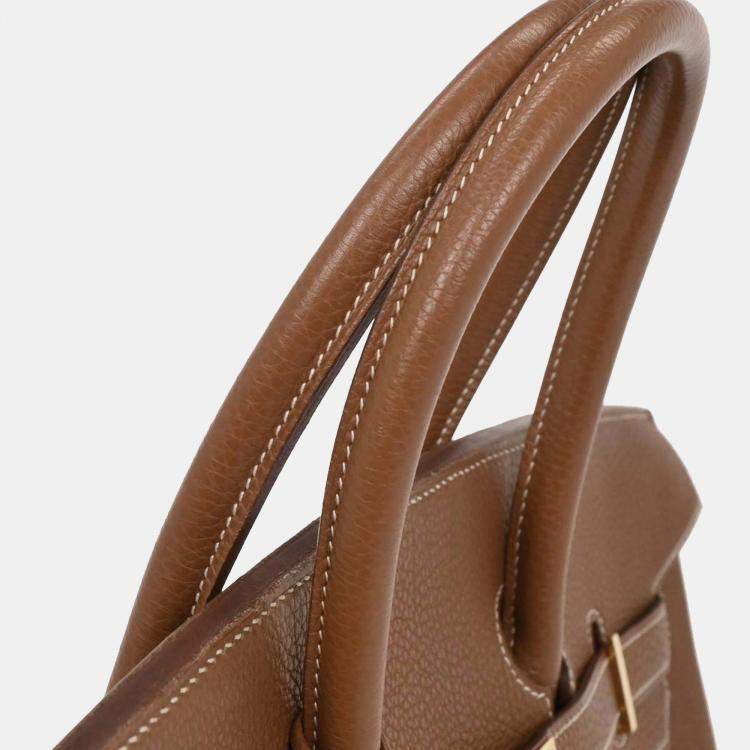 Pre Owned Hermes Gold Togo Birkin 35 Handbag
