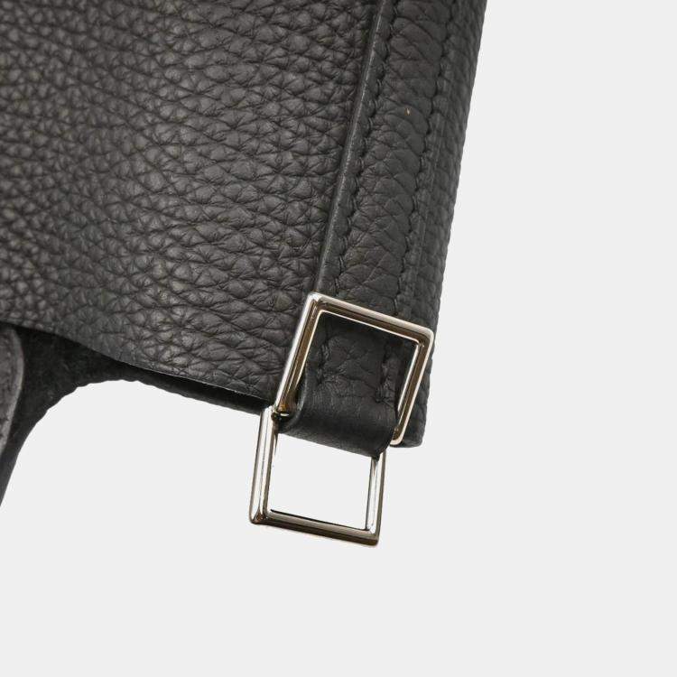 Pre Owned Hermes Black Taurillon Clemence Picotin Lock 22 MM Handbag