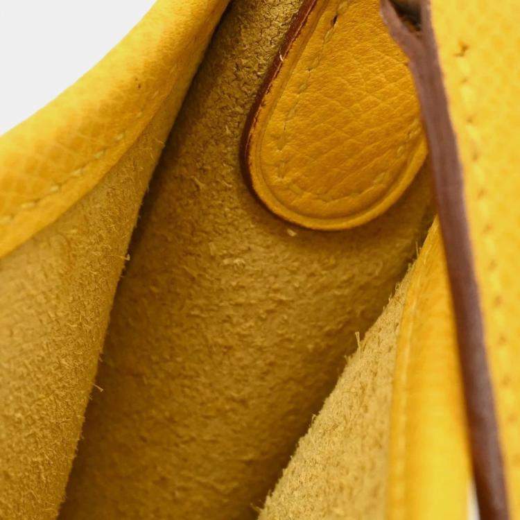 Pre Owned Hermes Jaune Epsom Evelyne TPM Shoulder Bag