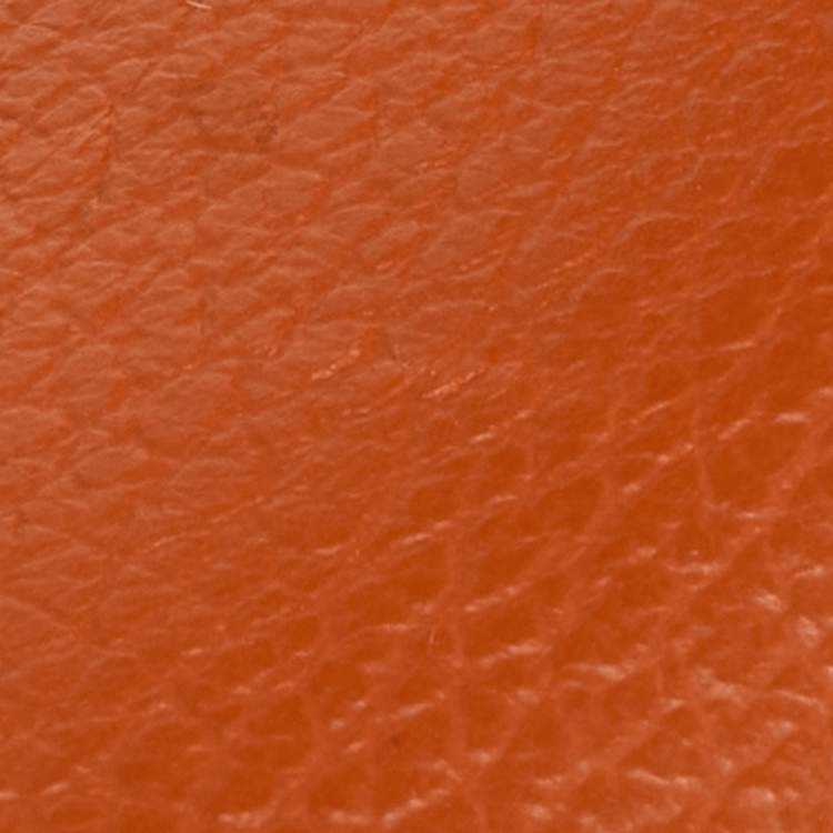 Pre Owned Hermès Orange Evercolor and Swift Leather Silver Finish 24/24 21 Bag 