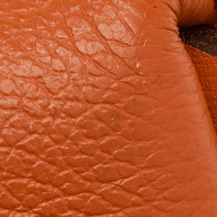 Pre Owned Hermès Orange Evercolor and Swift Leather Silver Finish 24/24 21 Bag 