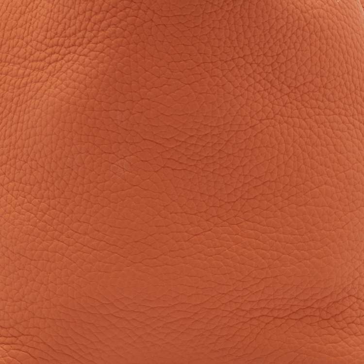 Pre Owned Hermes Orange Togo Leather Picotin Lock 18 Bag