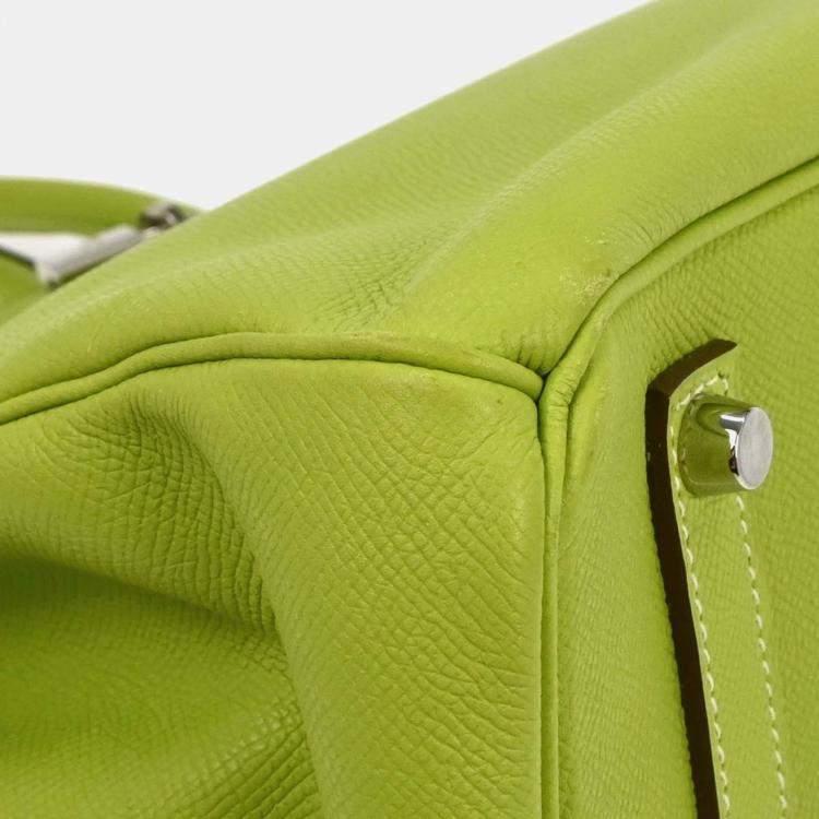 Pre Owned Hermes  Birkin 35 Kiwi Epsom Candy  Handbag