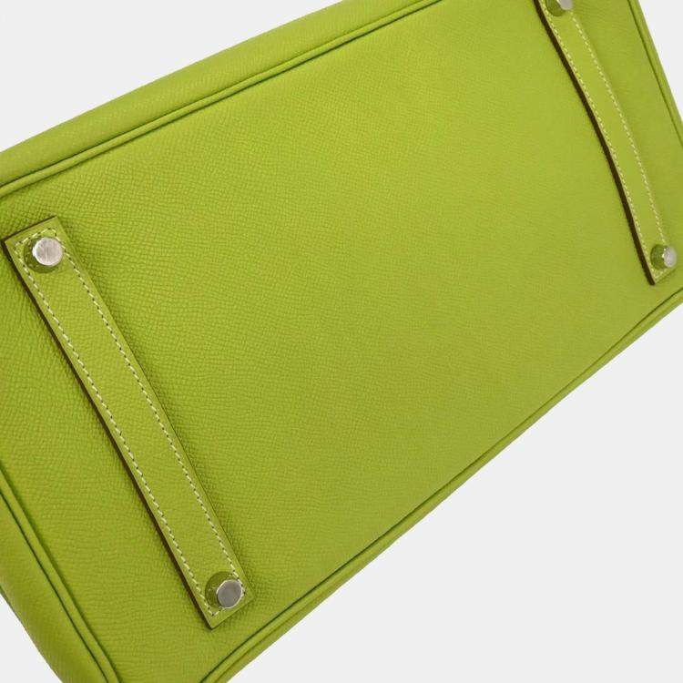Pre Owned Hermes  Birkin 35 Kiwi Epsom Candy  Handbag
