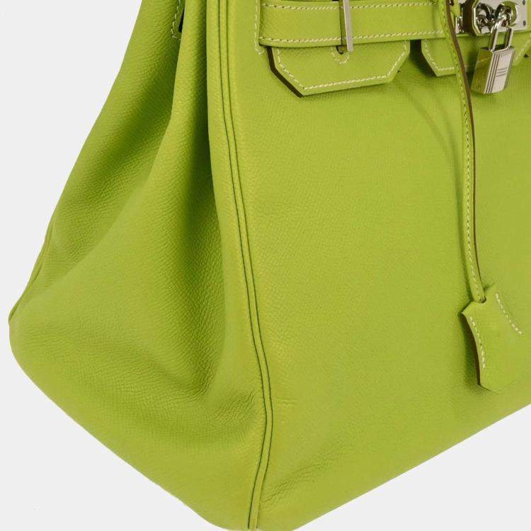 Pre Owned Hermes  Birkin 35 Kiwi Epsom Candy  Handbag
