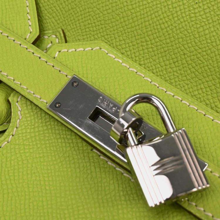 Pre Owned Hermes  Birkin 35 Kiwi Epsom Candy  Handbag