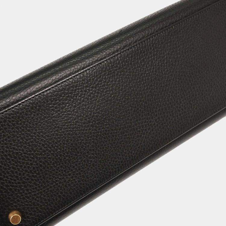 Pre Owned Hermes Black Ardennes Kelly 32 Sellier Handbag