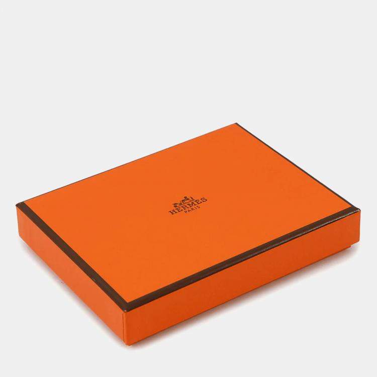 Pre Owned Hermes Hsellier Horizontal Etoupe Evercolor Card Case