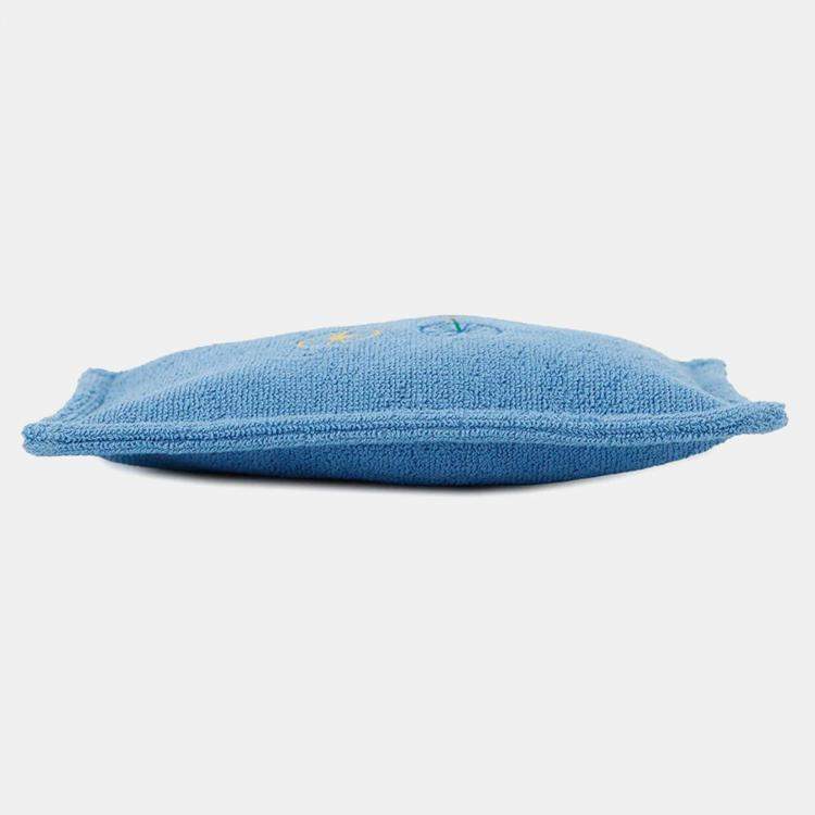 Pre Owned Hermes Les Cabans Flat Pouch Blue Cotton PM