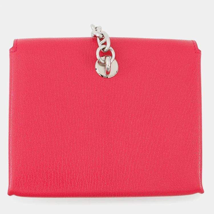 Pre Owned Hermes Chaine D'Ancre Compact Wallet Rose Extreme Chevre Shamqila
