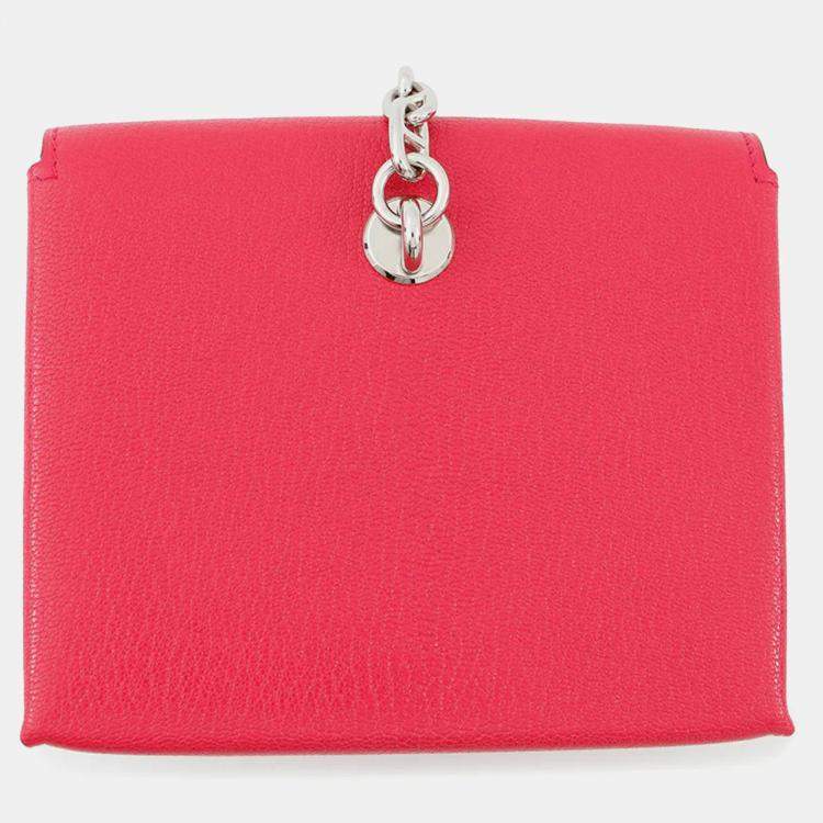 Pre Owned Hermes Chaine D'Ancre Compact Wallet Rose Extreme Chevre Shamqila